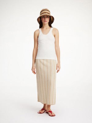 Dzianina By Malene Birger Hercula Maxi Skirt Oyster Gray | PL_BB47368