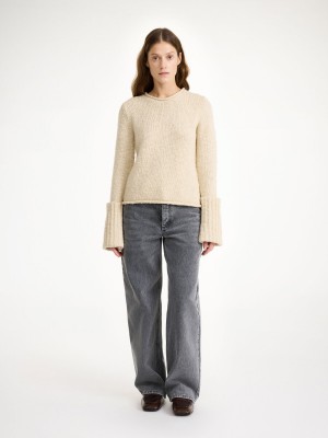 Dzianina By Malene Birger Sorena Sweater Oyster Gray | PL_BB36693