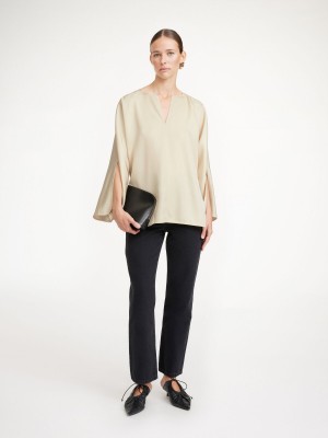 Koszule By Malene Birger Calias Tunic-style Blouse Kremowe | PL_BB37556