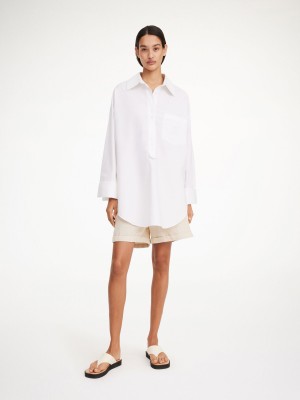 Koszule By Malene Birger Maye Organic Cotton Białe | PL_BB69558