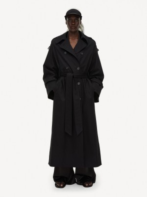 Kurtki By Malene Birger Alanis Trench Czarne | PL_BB20805