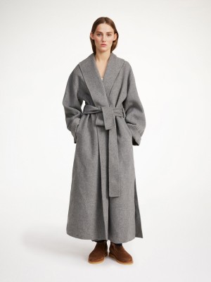 Kurtki By Malene Birger Trullem Wool Szare | PL_BB59303