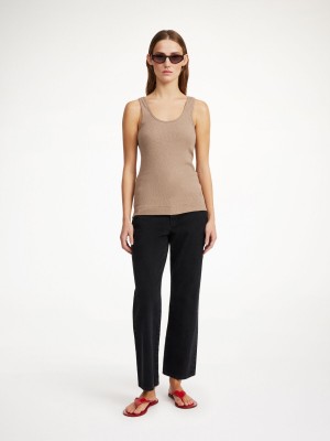 Najfatalniejszy By Malene Birger Anisa Organic Cotton Tank Nomad | PL_BB89748