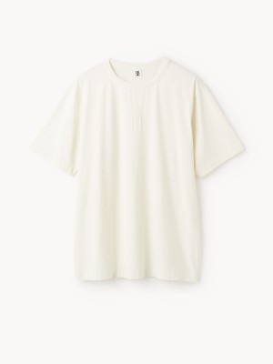 Najfatalniejszy By Malene Birger Fayeh Organic Cotton T-shirt Białe | PL_BB74782