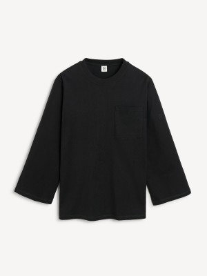 Najfatalniejszy By Malene Birger Fayeh Oversized Longsleeve Czarne | PL_BB55507