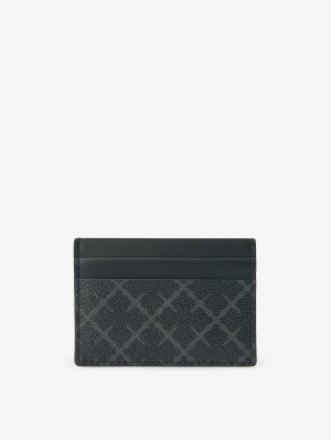 Portfele i wizytowniki By Malene Birger Elia Printed Cardholder Charcoal | PL_BB99020