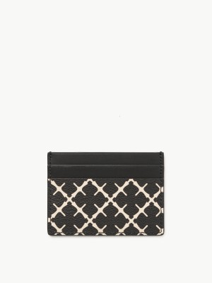 Portfele i wizytowniki By Malene Birger Elia Printed Cardholder Czarne | PL_BB45398