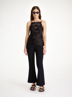 Portki By Malene Birger Vilanna High-waist Czarne | PL_BB76919