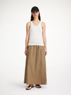 Spódnice By Malene Birger Catterine Organic Cotton Maxi Shitake | PL_BB97693