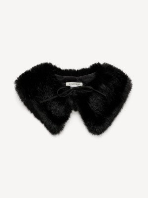 Szaliki By Malene Birger Cowie Faux Fur Collar Czarne | PL_BB61812