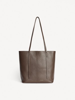 Torby By Malene Birger Abilso Leather Tote Kawa | PL_BB69873