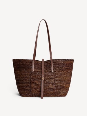 Torby By Malene Birger Palla Straw Tote Bison | PL_BB89526