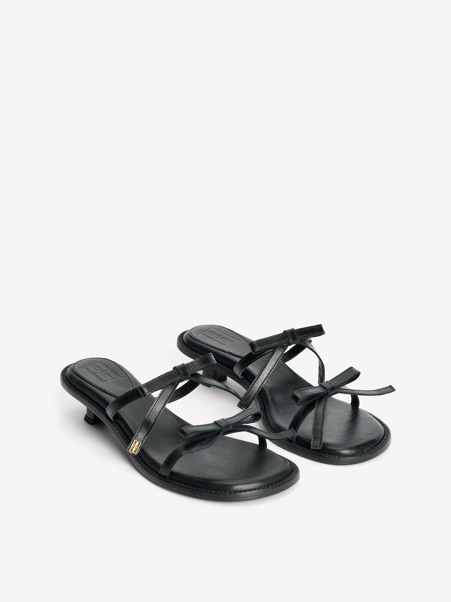 Buty By Malene Birger Tianno Leather Sandals Czarne | PL_BB54396