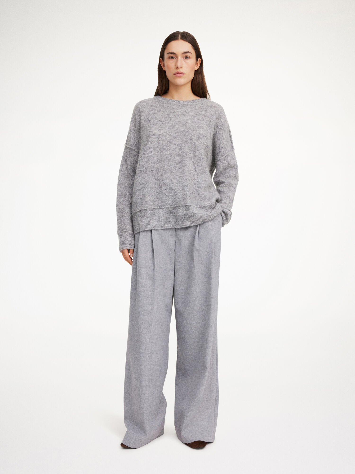 Dzianina By Malene Birger Biagiorms Sweater Szare | PL_BB30455