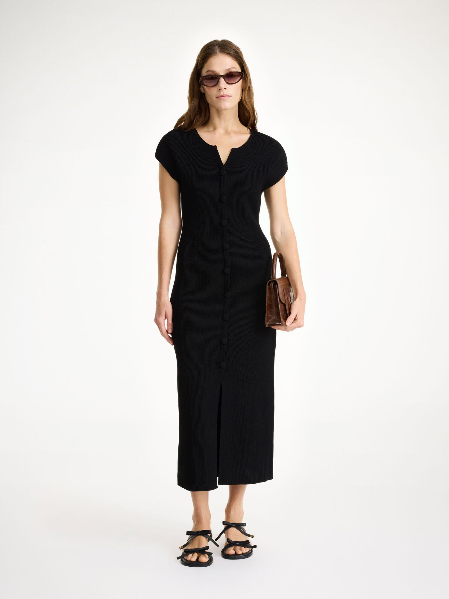 Dzianina By Malene Birger Bielas Maxi Dress Czarne | PL_BB79853