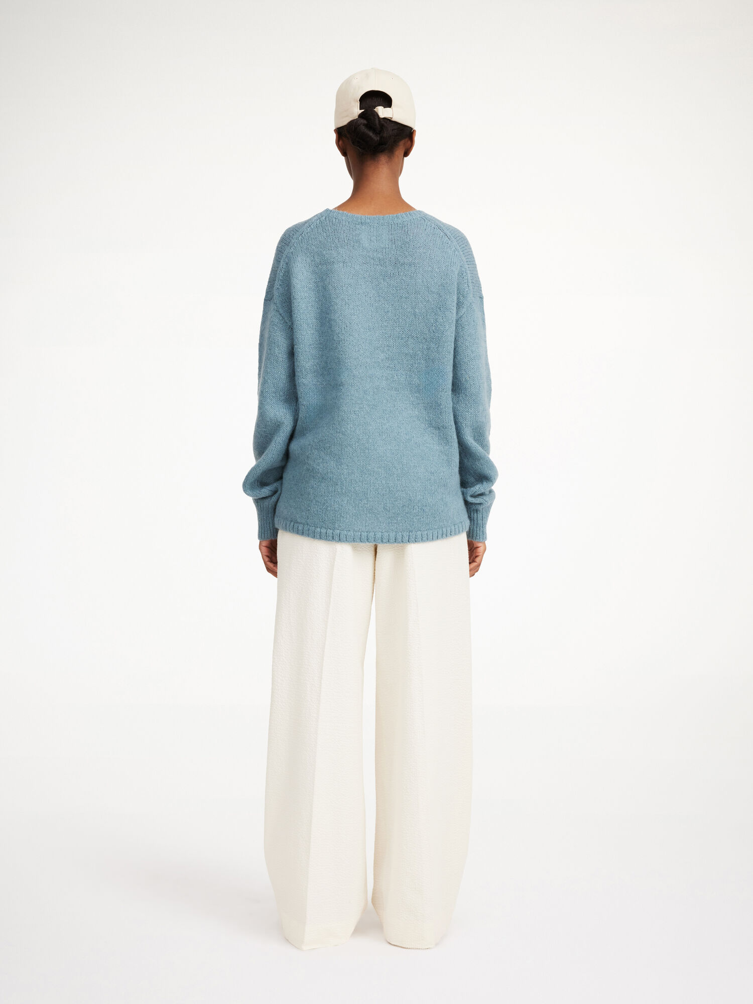 Dzianina By Malene Birger Briella Mohair-blend Sweater Cool Water | PL_BB49320