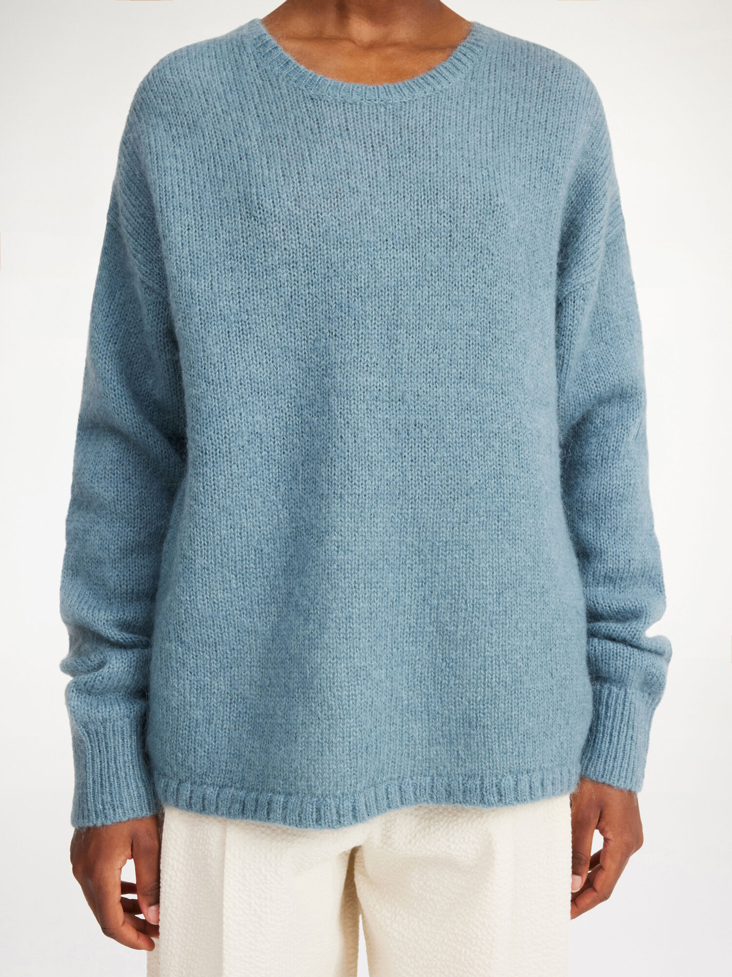 Dzianina By Malene Birger Briella Mohair-blend Sweater Cool Water | PL_BB49320