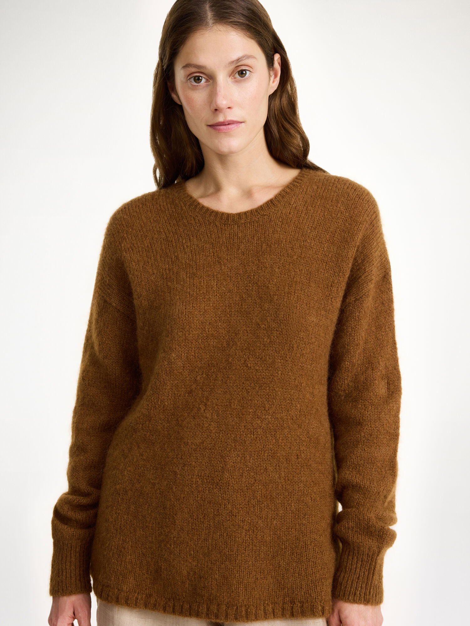 Dzianina By Malene Birger Briella Mohair-blend Sweater Bison | PL_BB89294