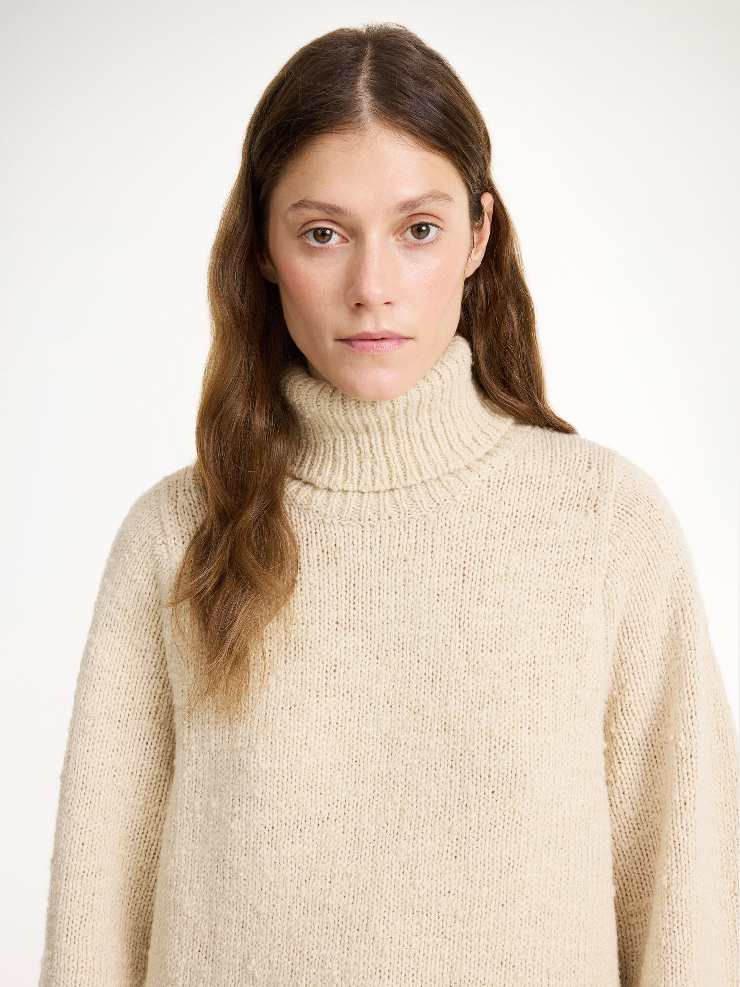 Dzianina By Malene Birger Charice Wool Sweater Oyster Gray | PL_BB92550