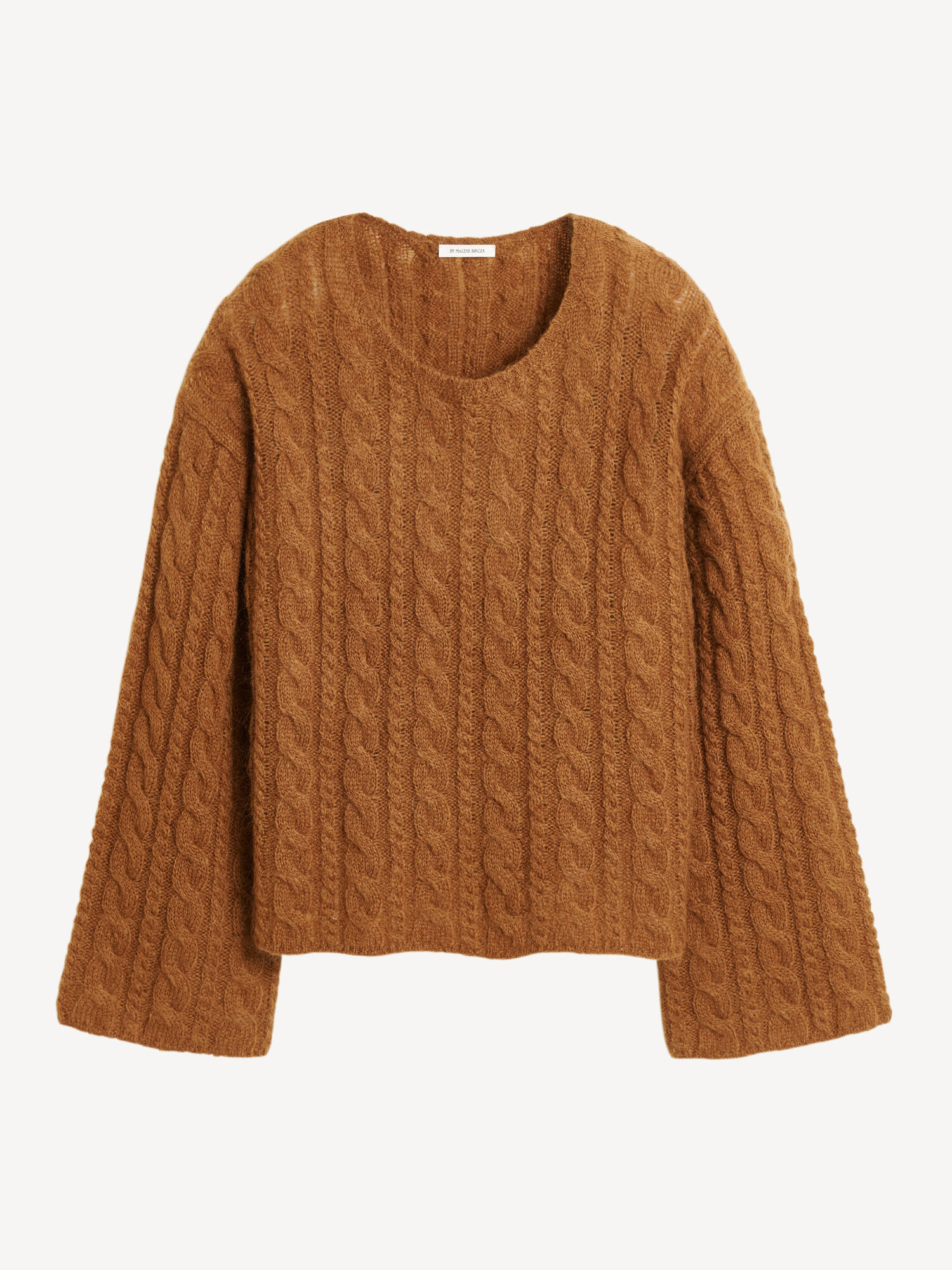 Dzianina By Malene Birger Cierra Cable-knit Sweater Bison | PL_BB47086