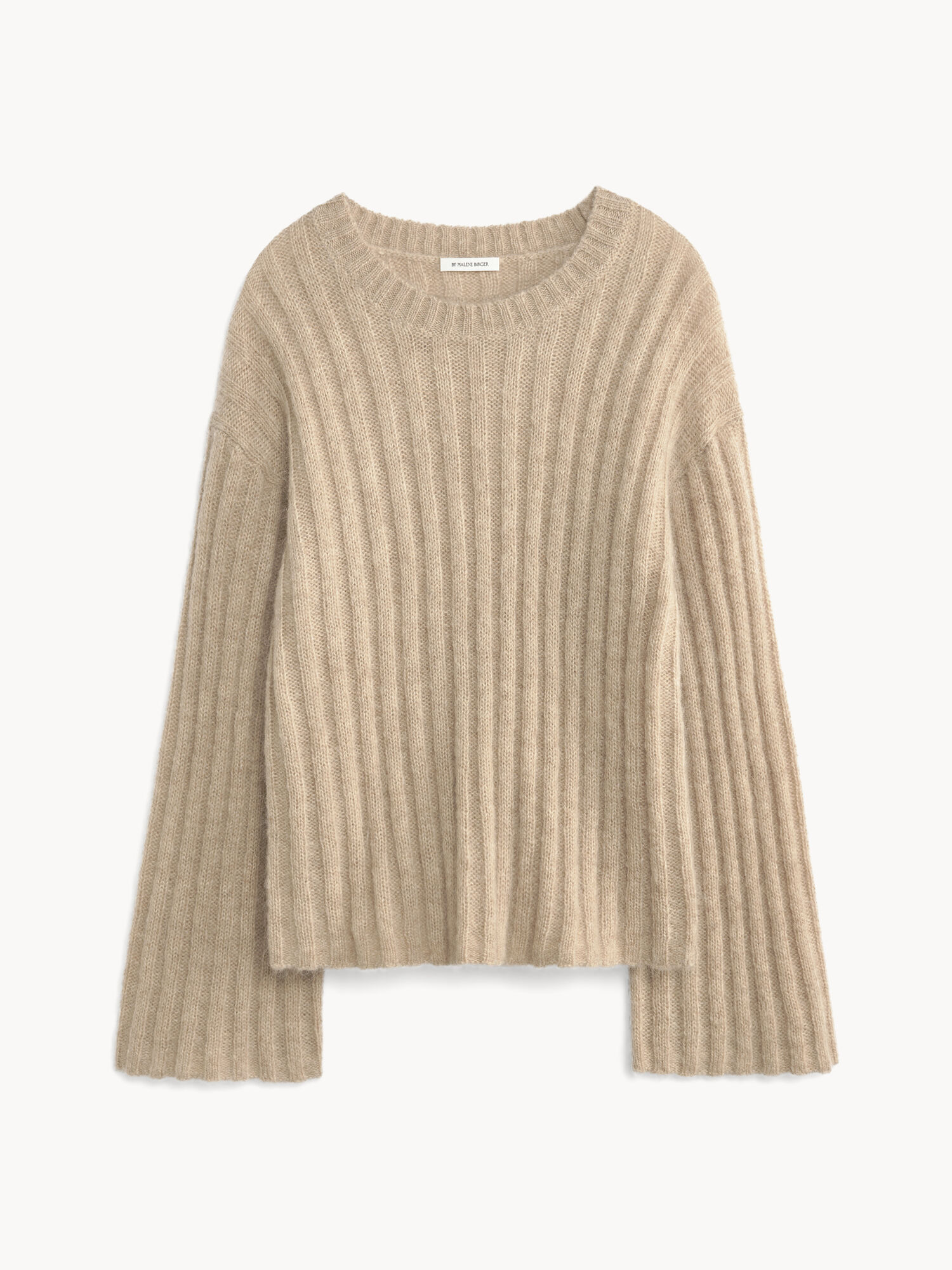 Dzianina By Malene Birger Cierra Ribbed Sweater Beżowe | PL_BB10813