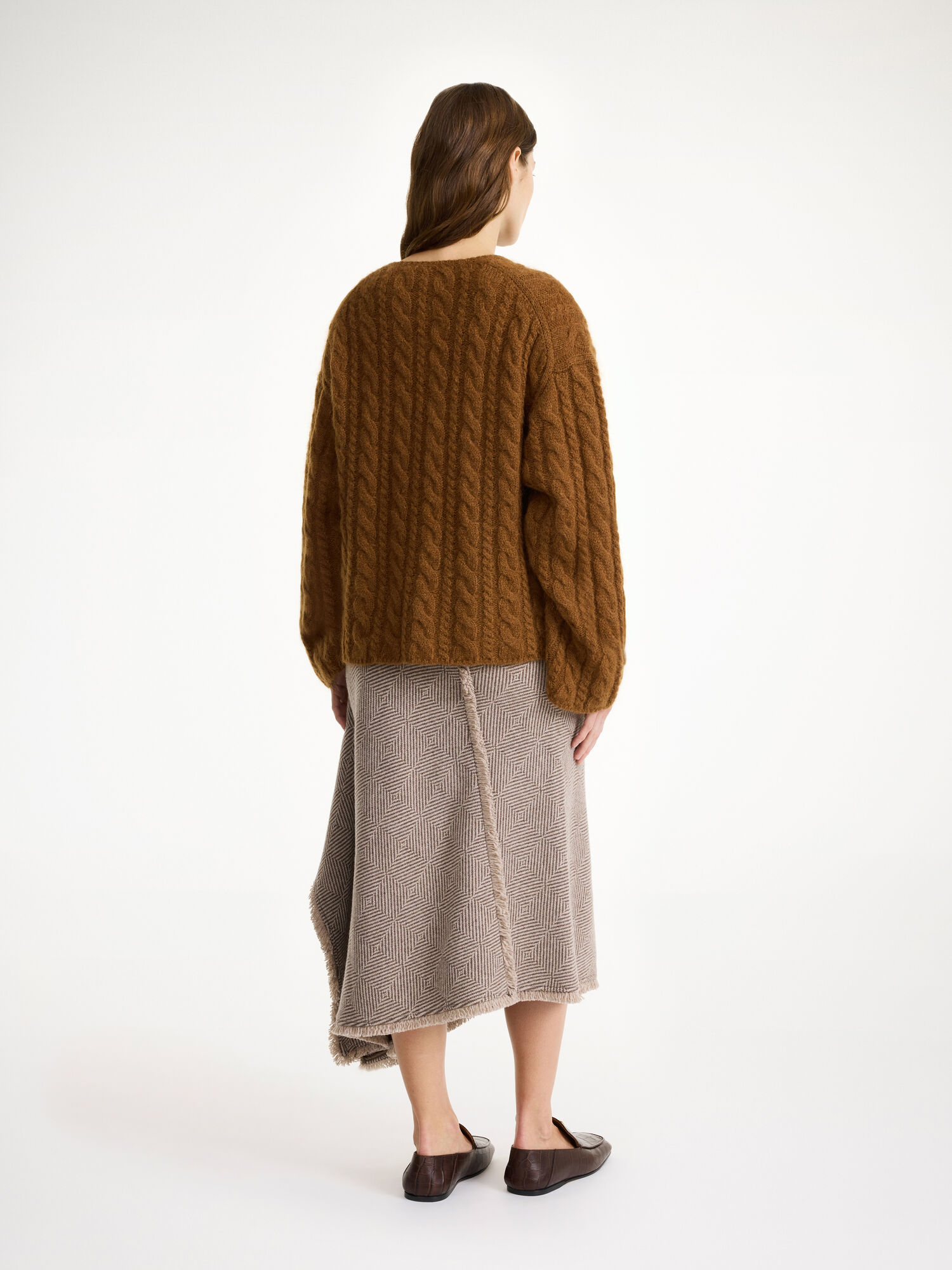 Dzianina By Malene Birger Cimone Cable-knit Sweater Bison | PL_BB82105