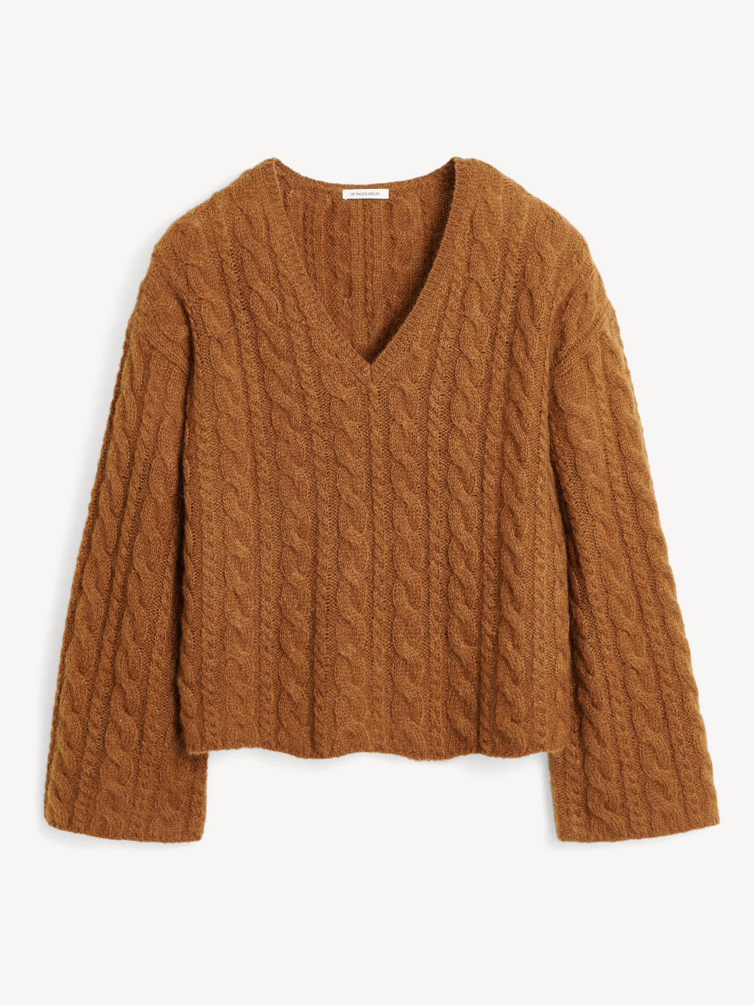 Dzianina By Malene Birger Cimone Cable-knit Sweater Bison | PL_BB82105