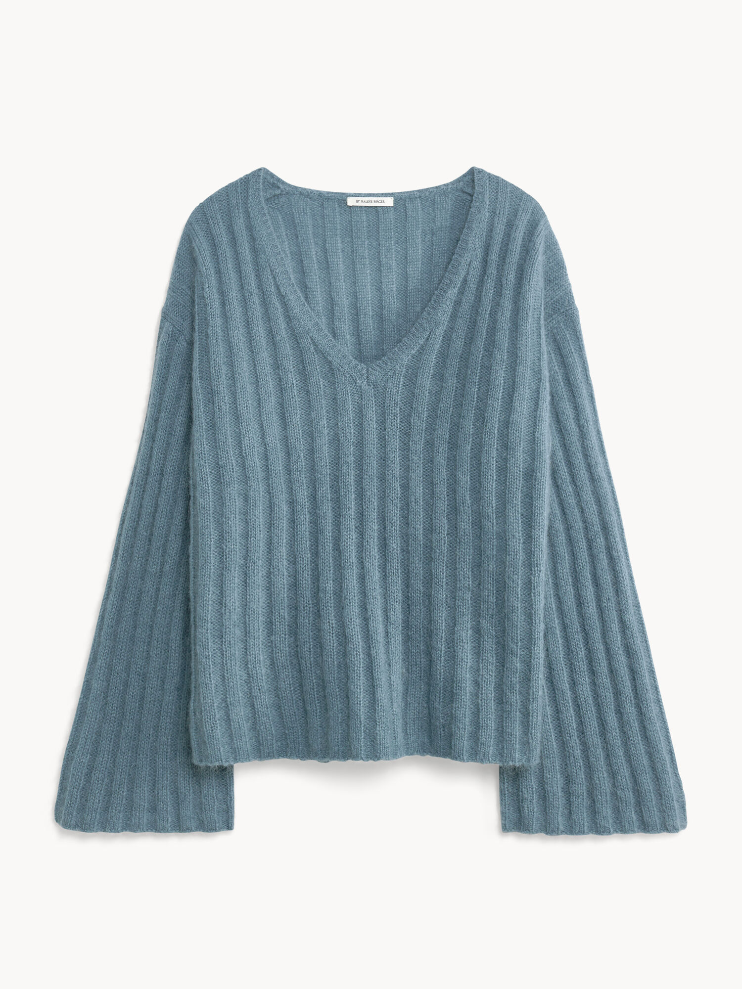 Dzianina By Malene Birger Cimone Ribbed Sweater Cool Water | PL_BB85080