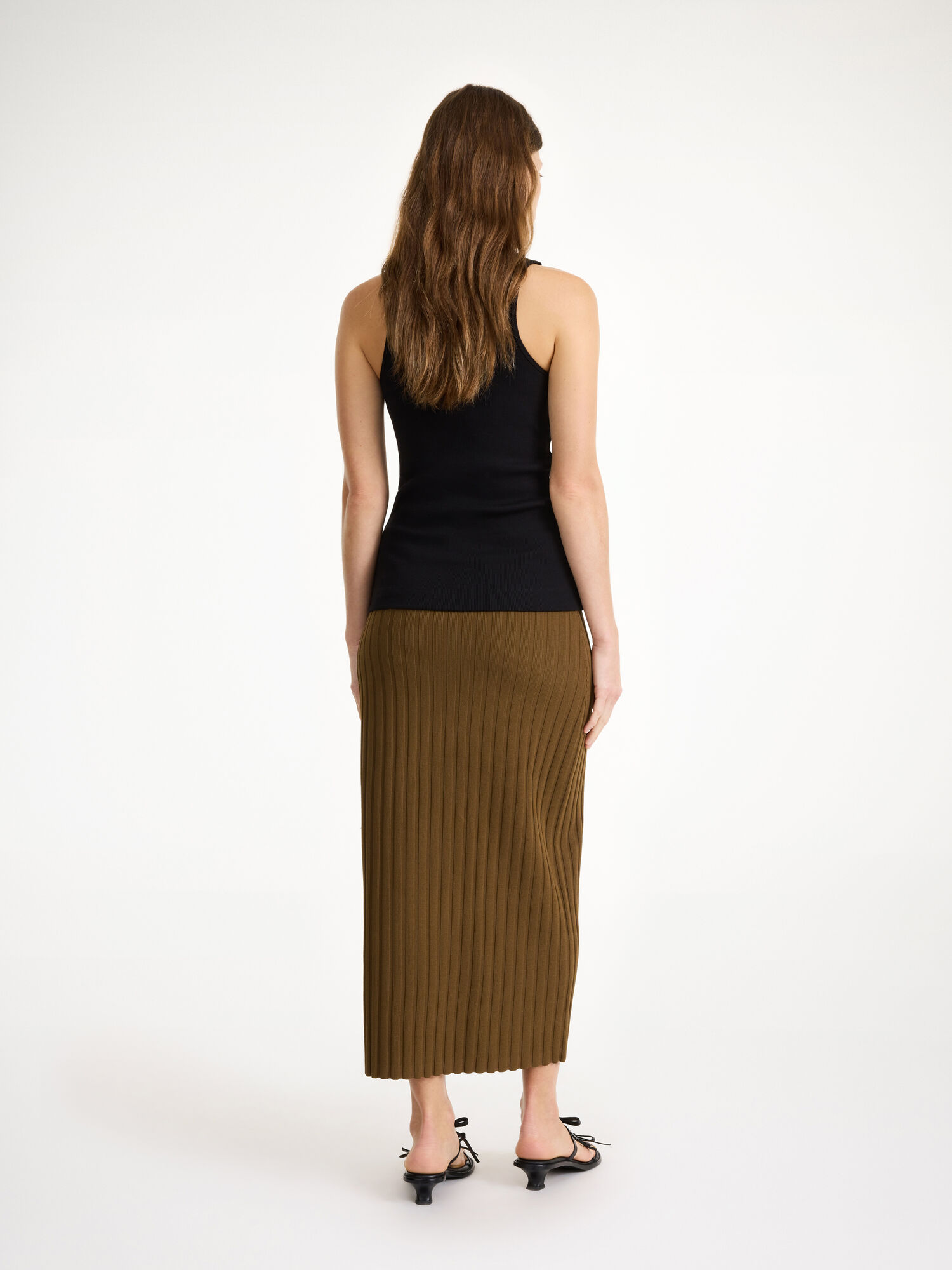 Dzianina By Malene Birger Fiemme Midi Skirt Shitake | PL_BB81213