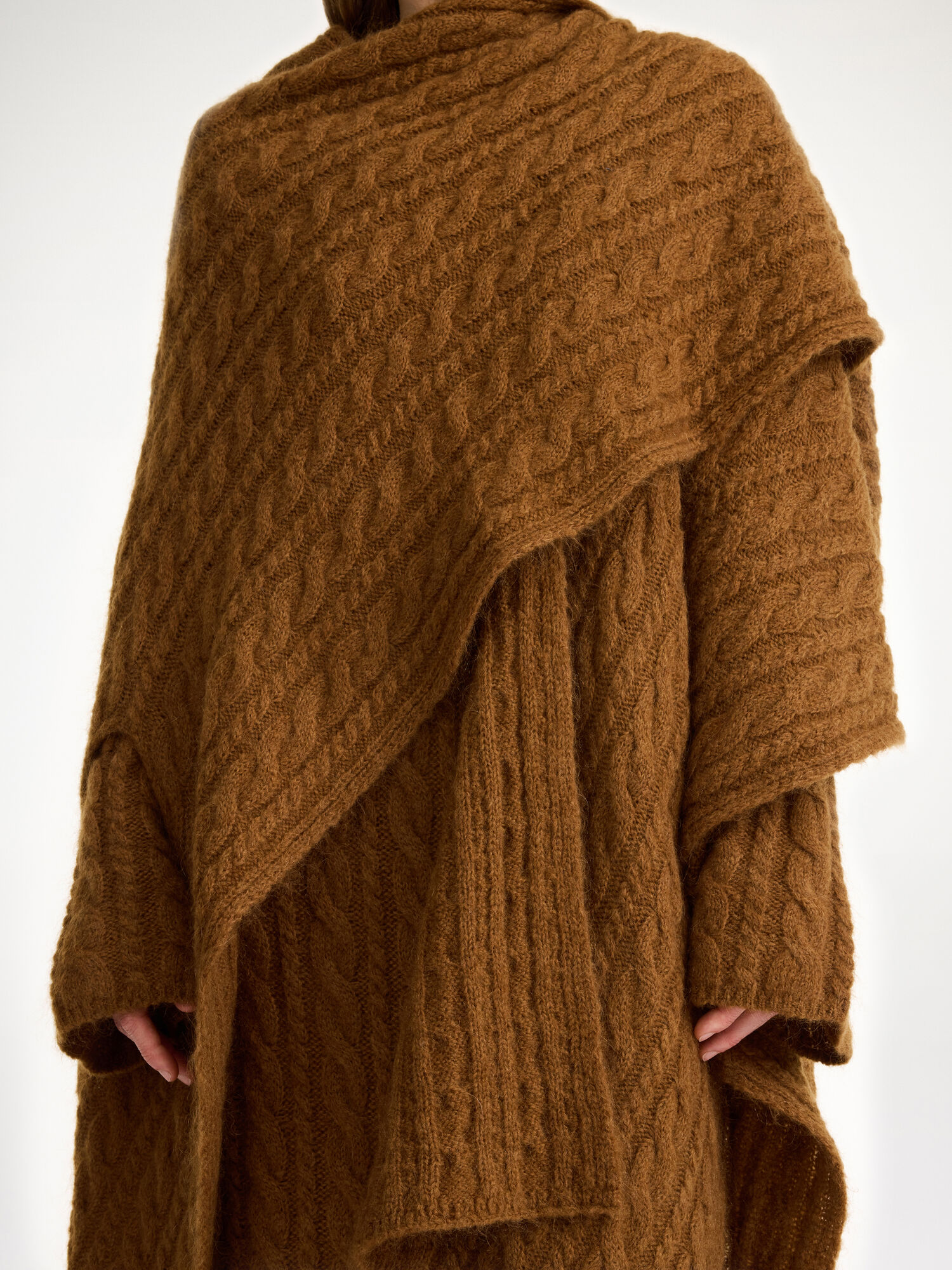 Dzianina By Malene Birger Kassillas Wool-blend Poncho Bison | PL_BB46659