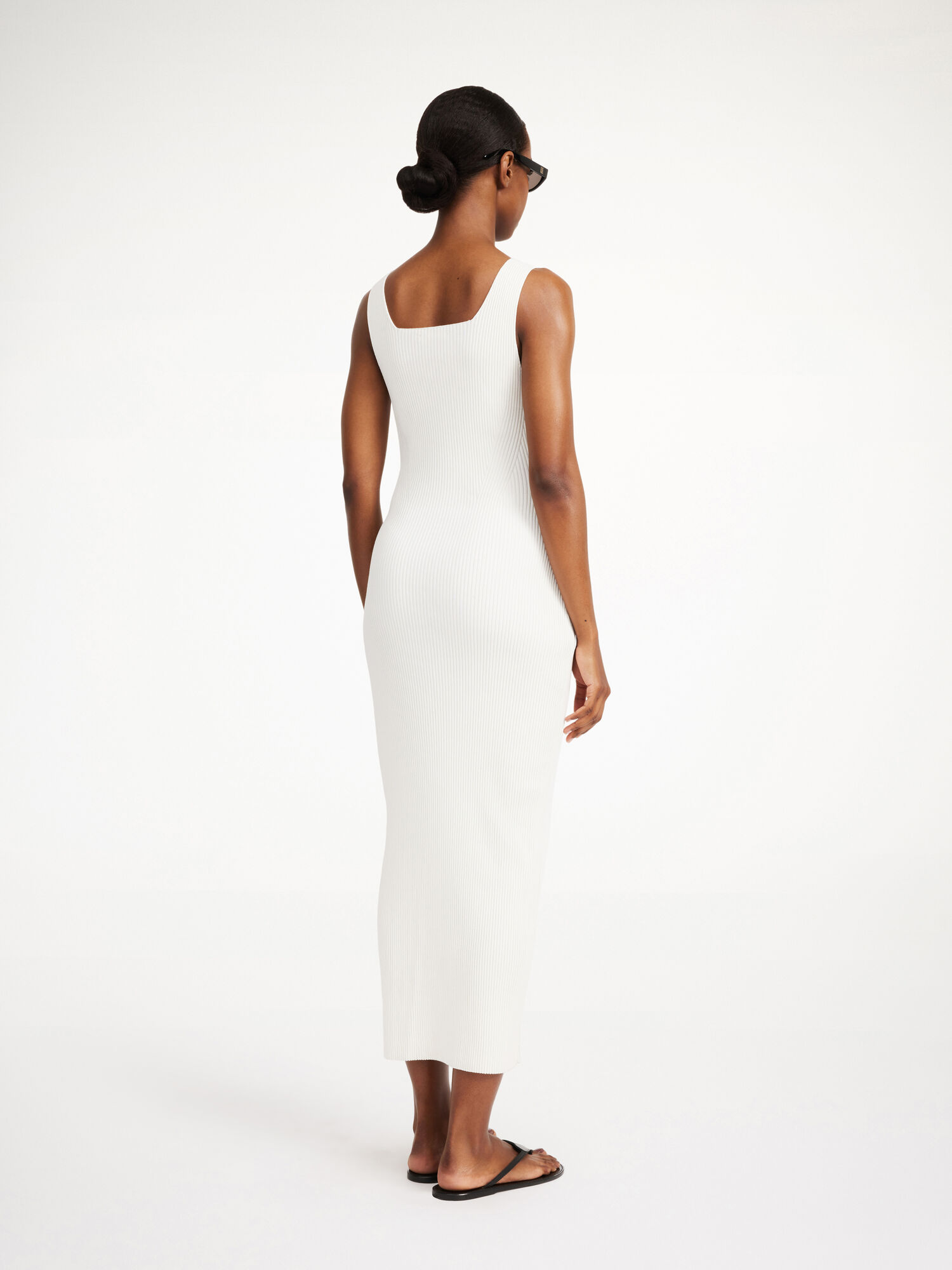 Dzianina By Malene Birger Milelo Maxi Dress Białe | PL_BB89106