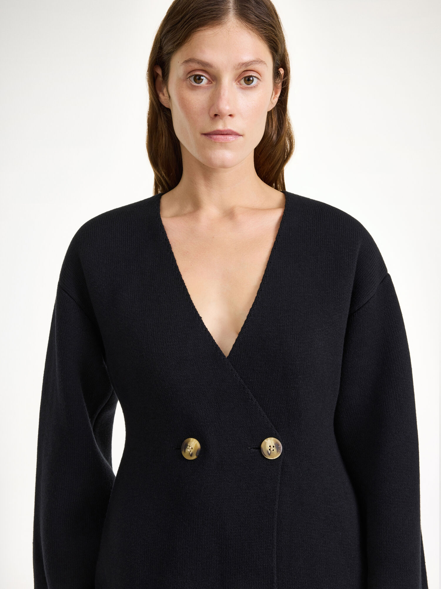 Dzianina By Malene Birger Tinley Wool-blend Cardigan Czarne | PL_BB12032