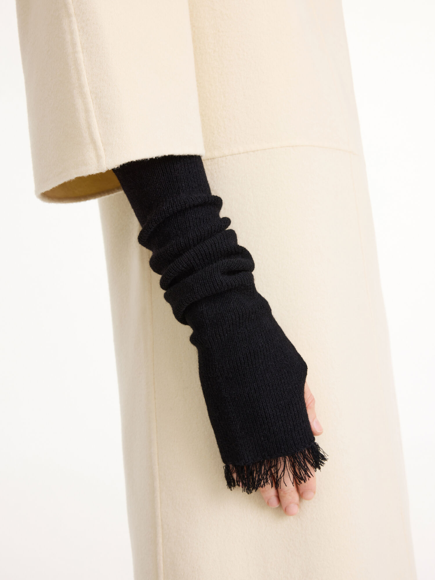 Inne Akcesoria By Malene Birger Fezan Gloves Czarne | PL_BB37407