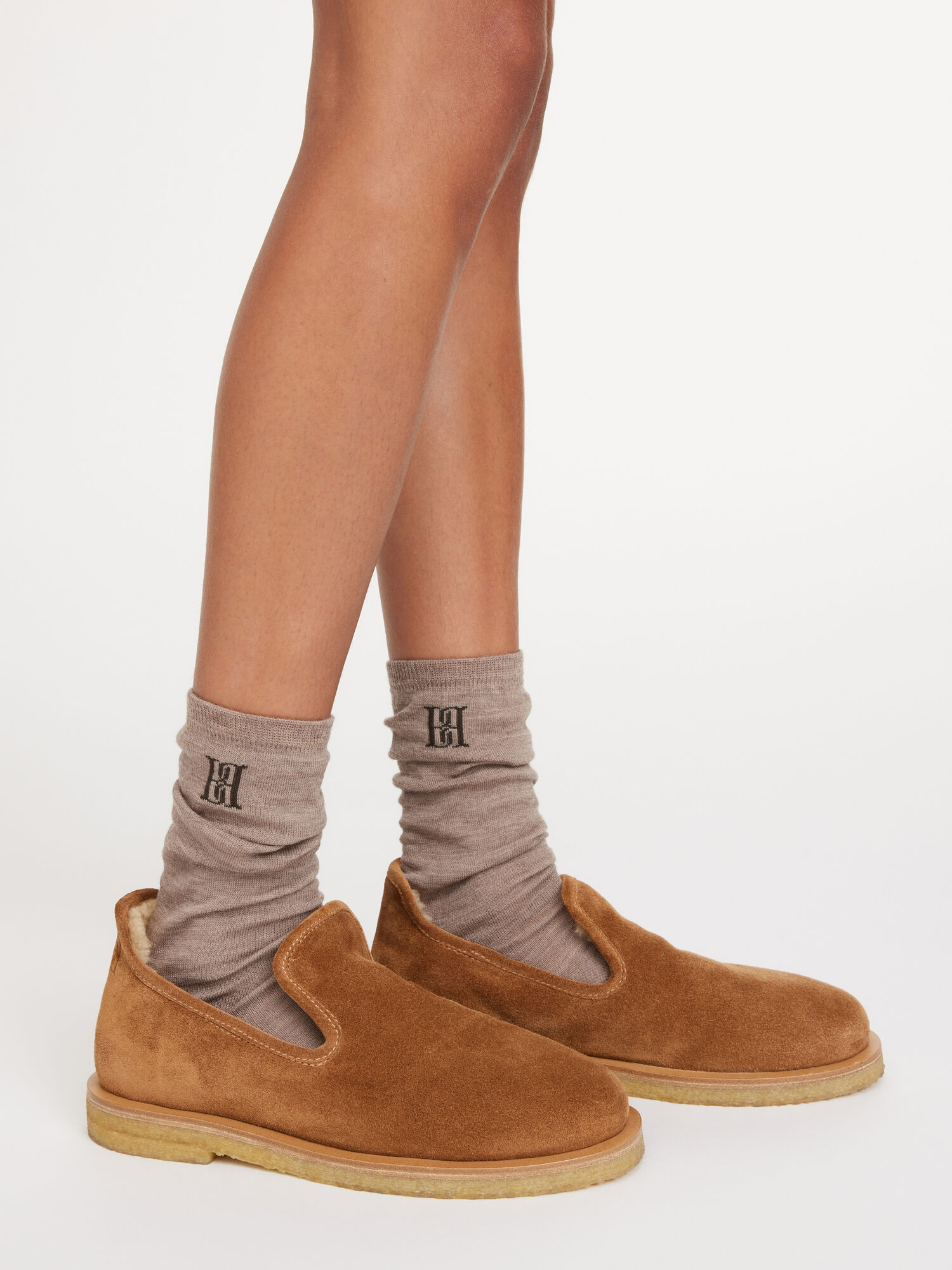 Inne Akcesoria By Malene Birger Leiann Socks Brązowe | PL_BB14625