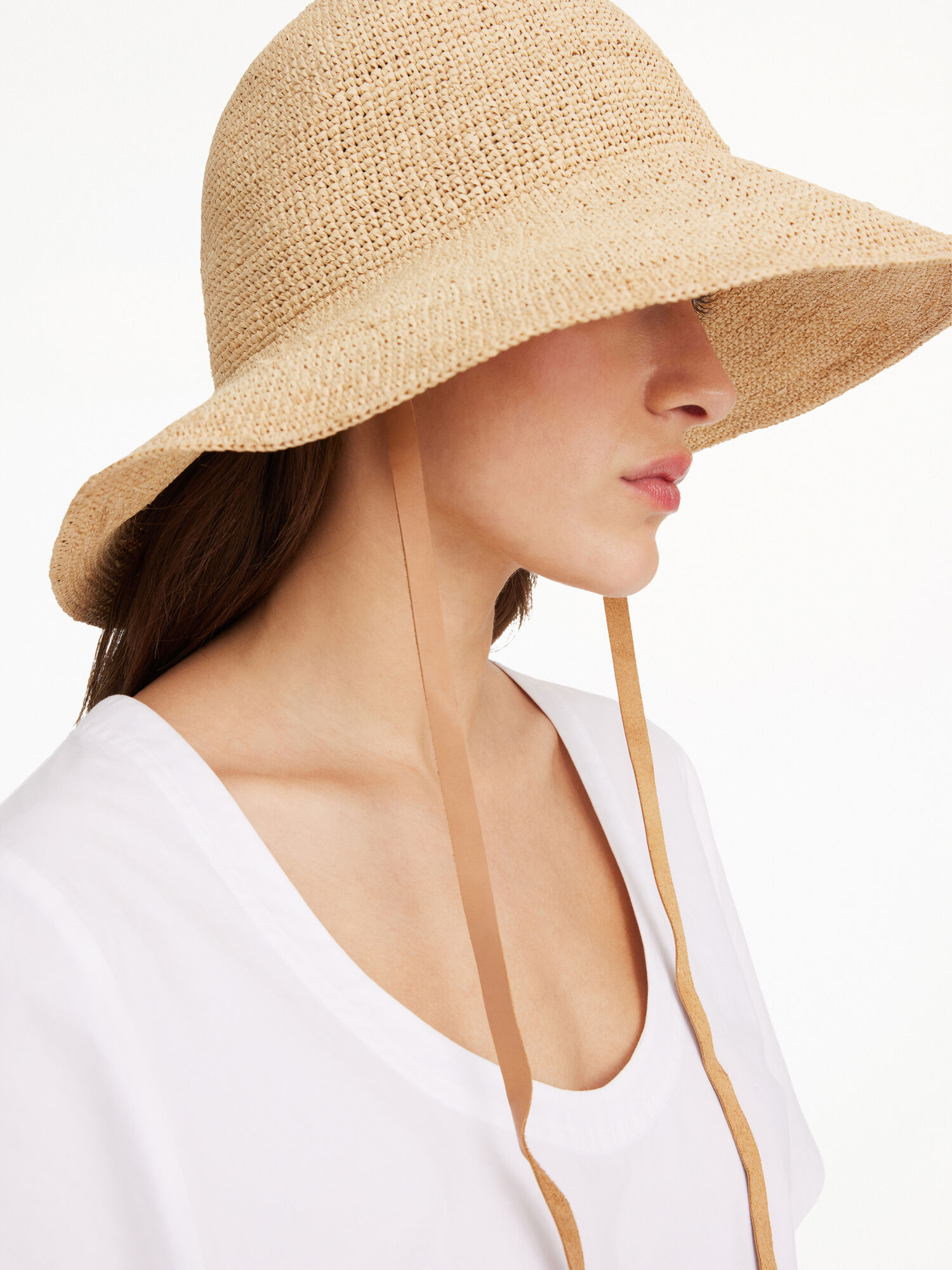 Inne Akcesoria By Malene Birger Rafiah Straw Hat Głęboka | PL_BB85128