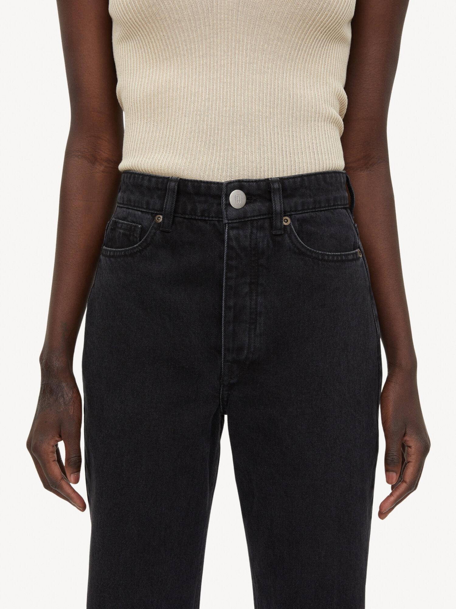 Jeansy By Malene Birger Miliumlo Organic Cotton Czarne | PL_BB23385