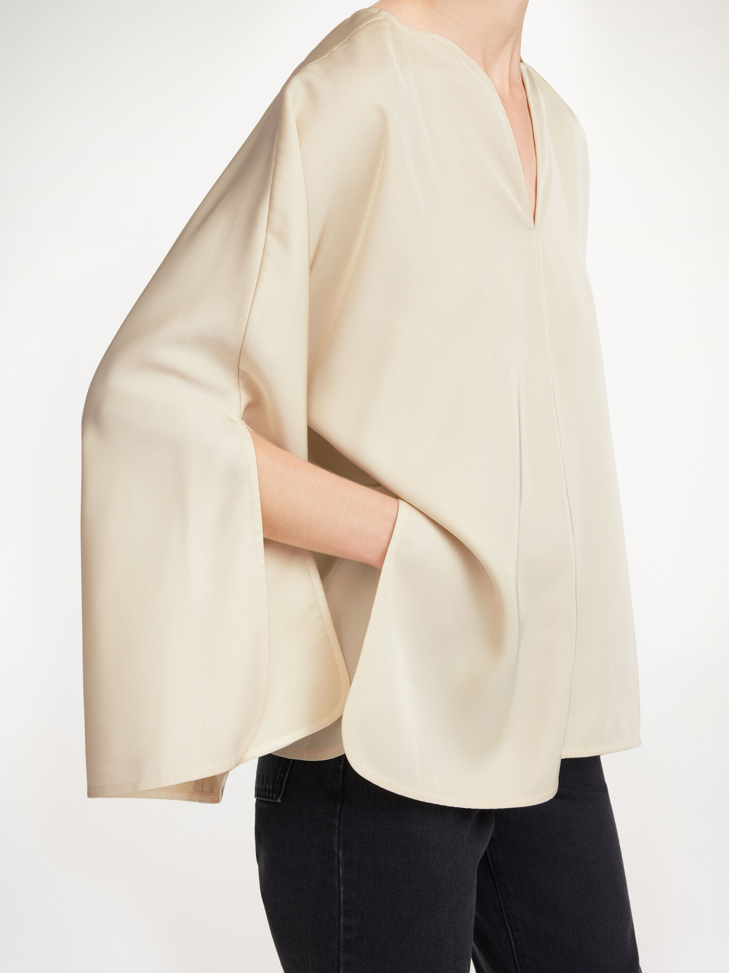 Koszule By Malene Birger Calias Tunic-style Blouse Kremowe | PL_BB37556