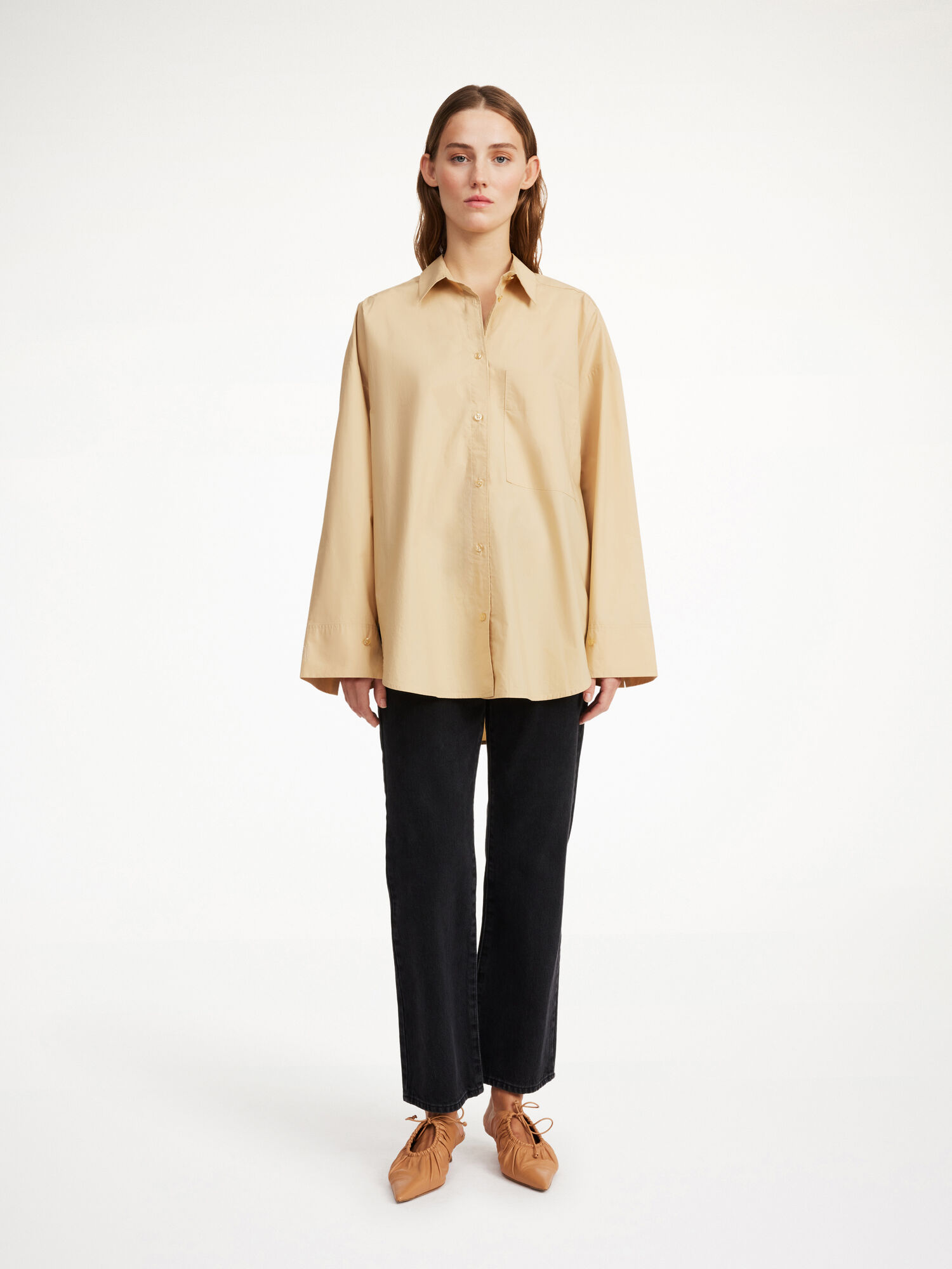 Koszule By Malene Birger Derris Organic Cotton Ciemny | PL_BB57276