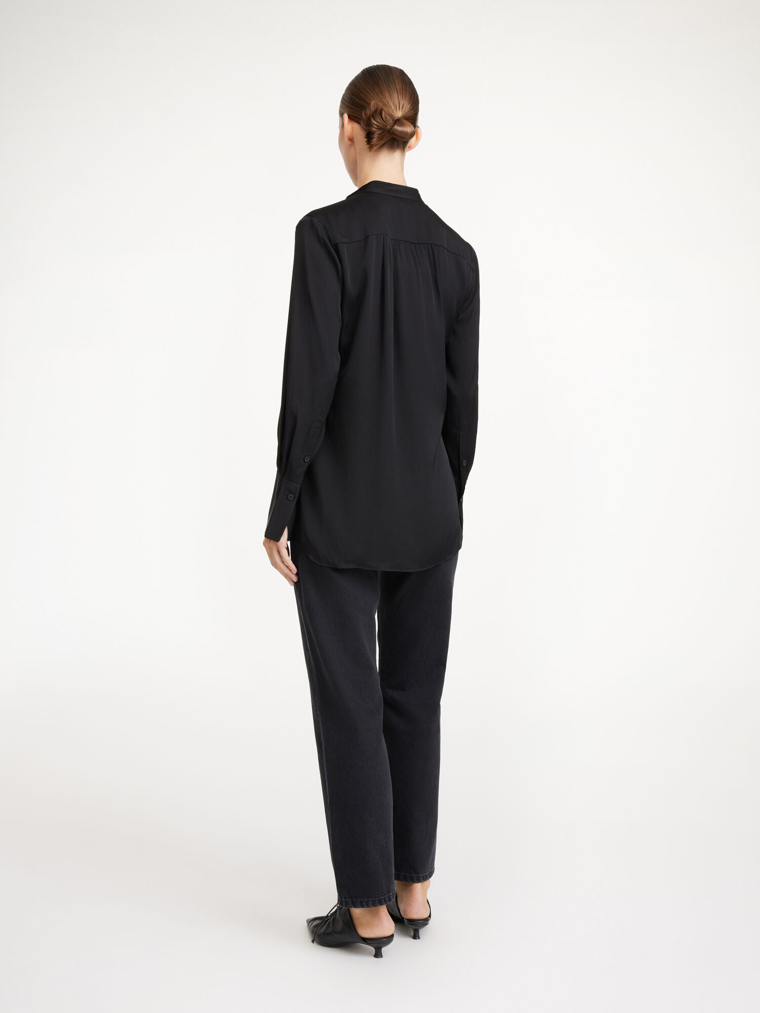 Koszule By Malene Birger Mabillon Silk Czarne | PL_BB40889