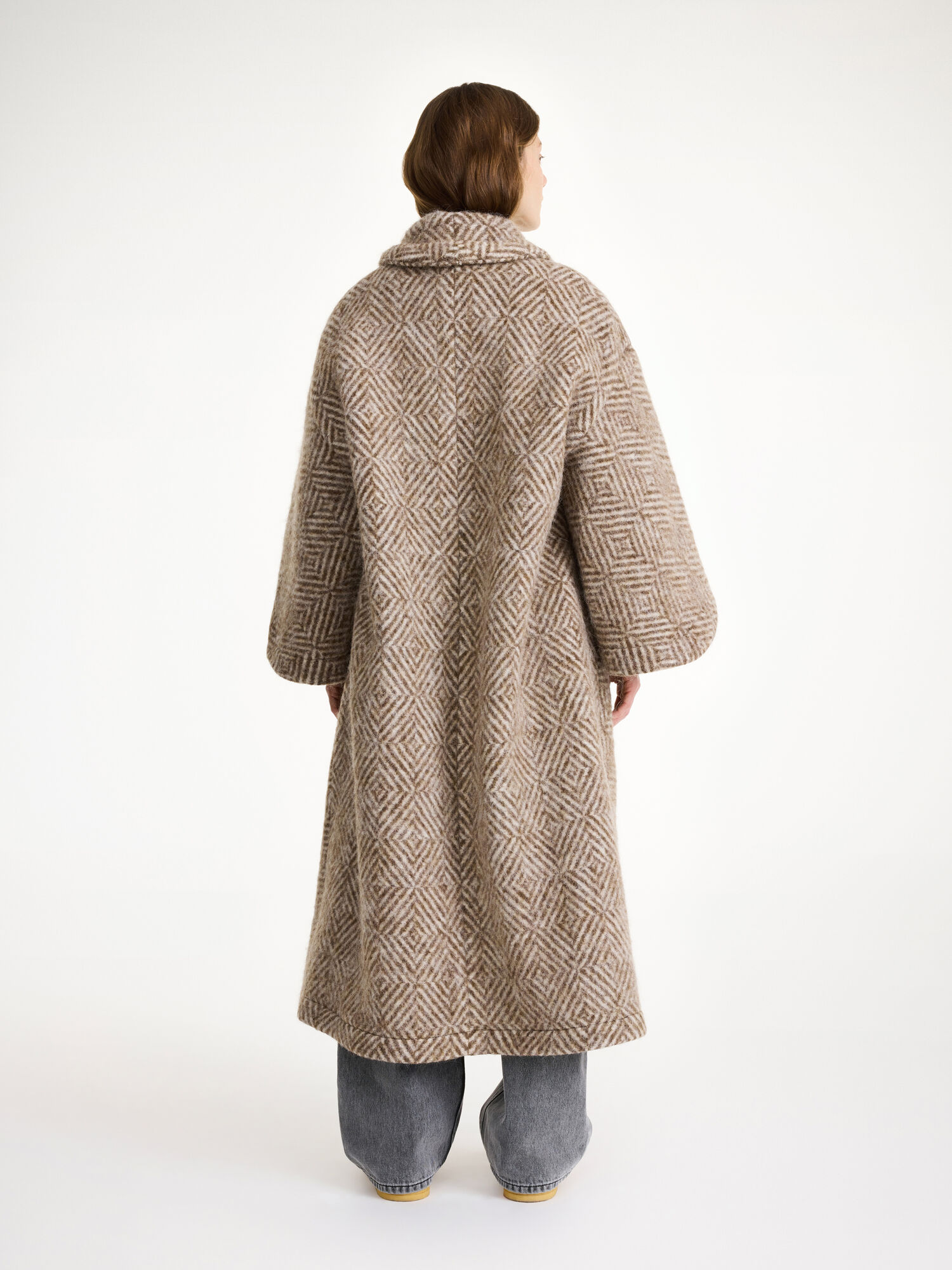 Kurtki By Malene Birger Mangia Wool-blend Shitake | PL_BB60961