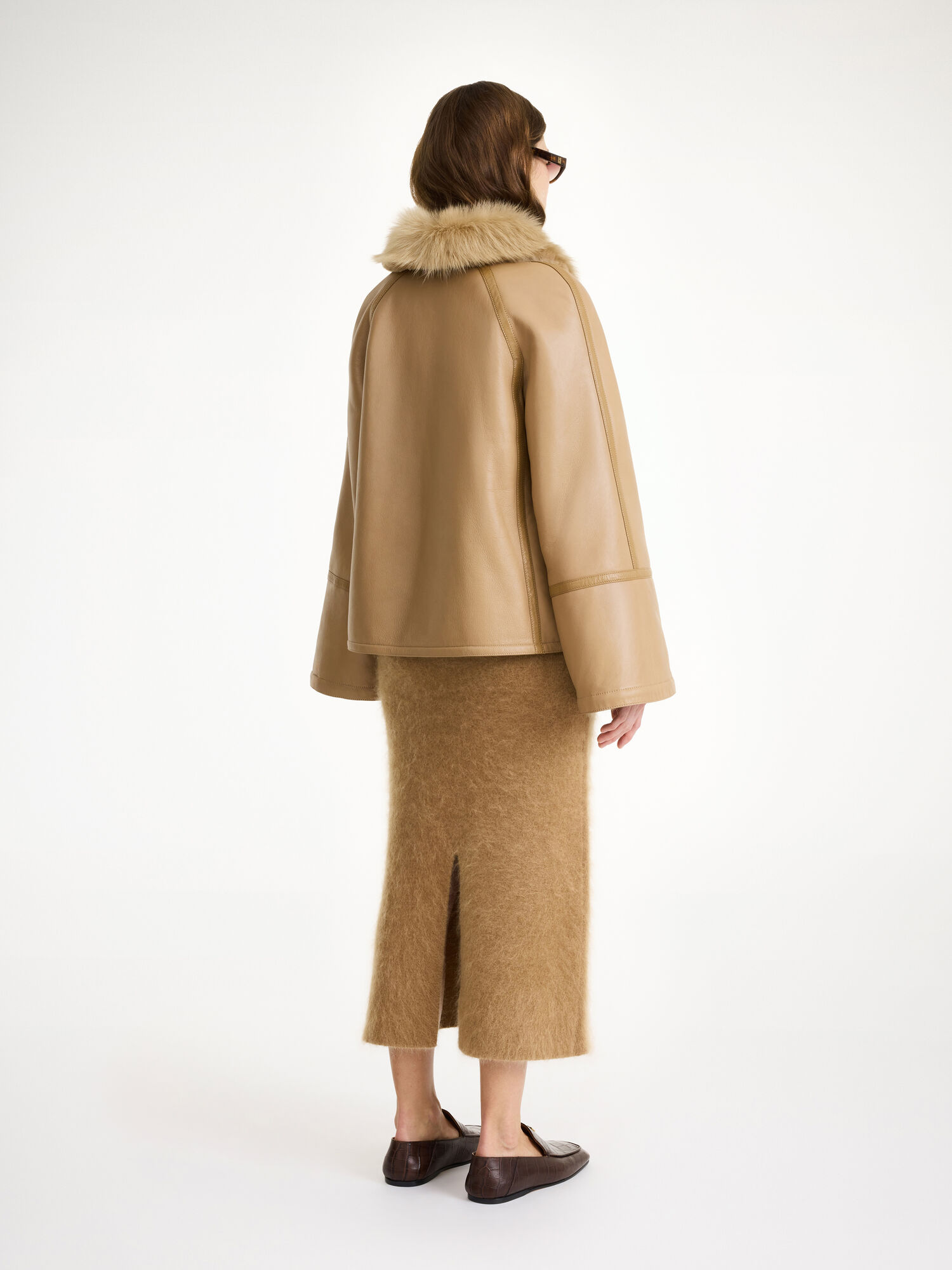 Kurtki By Malene Birger Odellies Shearling Tannin | PL_BB31891