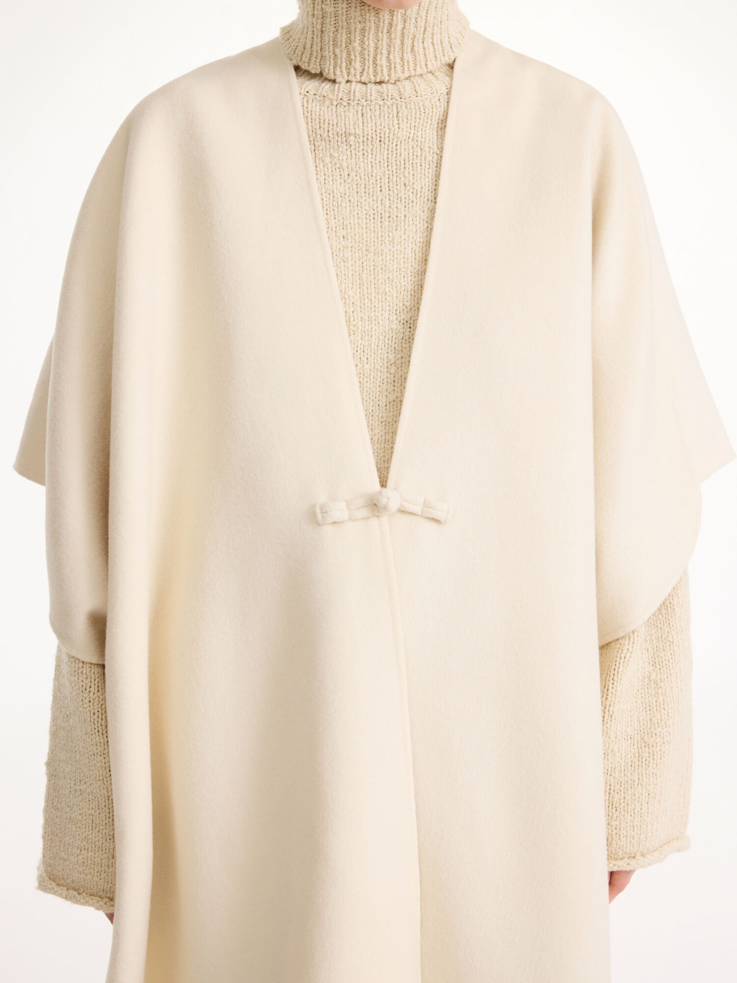 Kurtki By Malene Birger Robertas Wool Cape Pearl | PL_BB99840