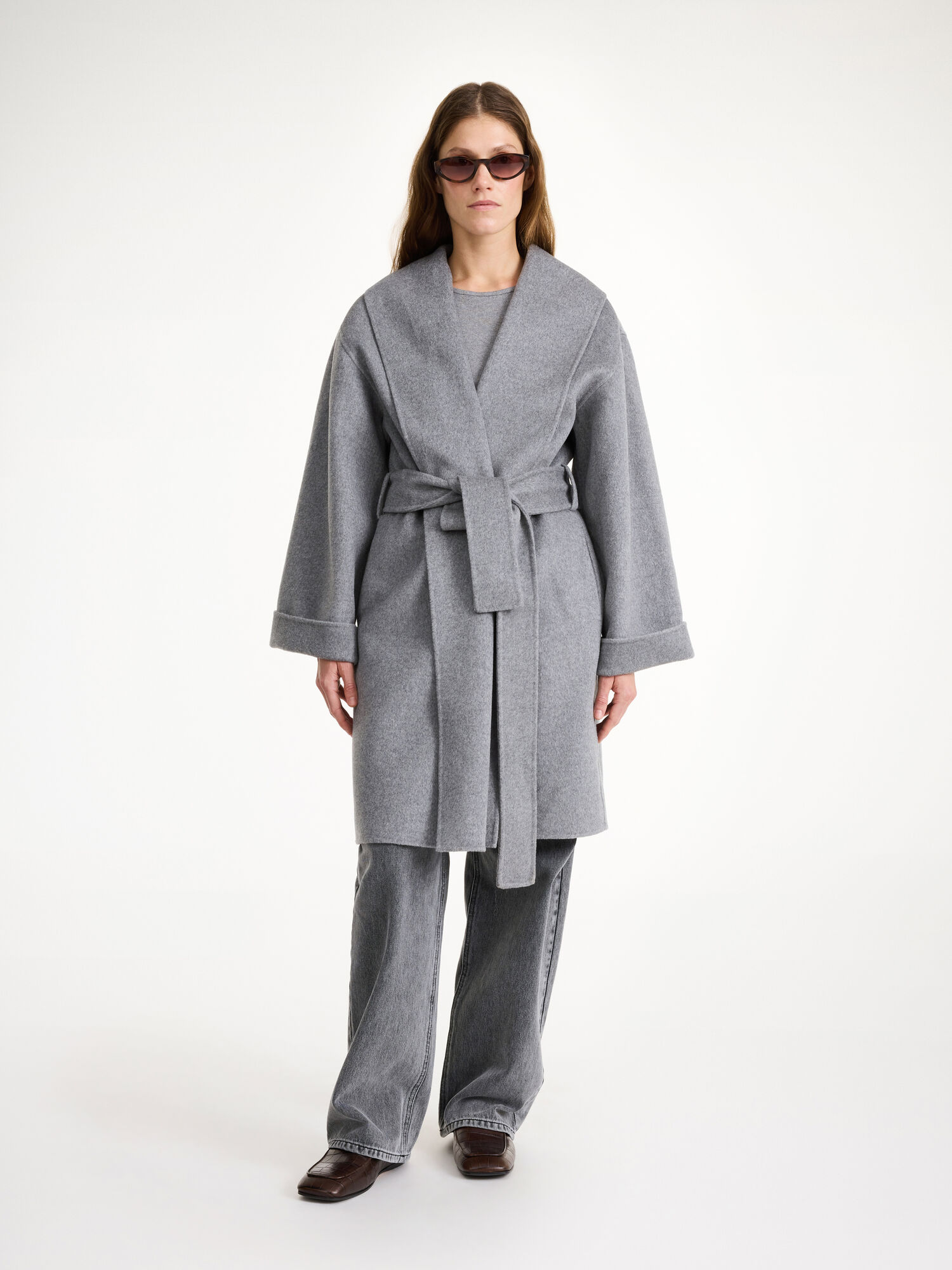 Kurtki By Malene Birger Trullas Wool Szare | PL_BB59168