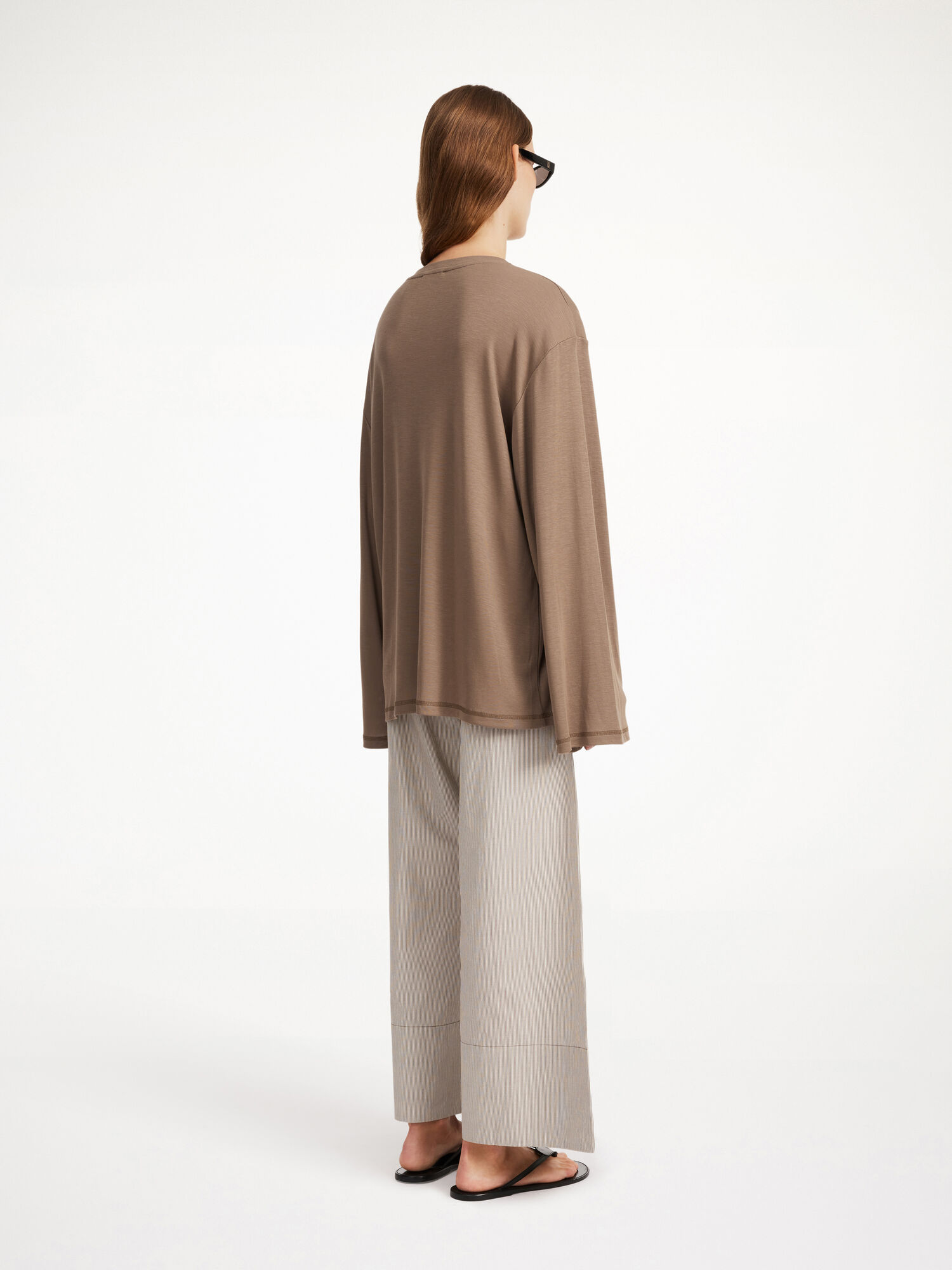 Najfatalniejszy By Malene Birger Fayeh Oversized Longsleeve Shitake | PL_BB47549