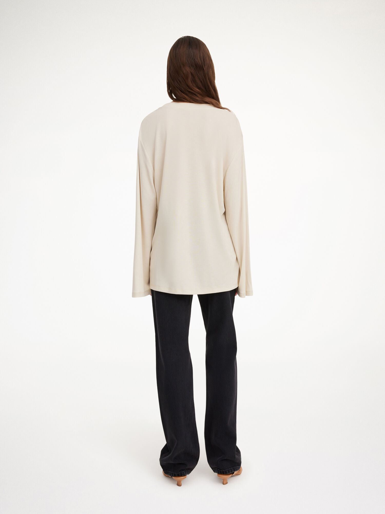 Najfatalniejszy By Malene Birger Fayeh Oversized Longsleeve Oyster Gray | PL_BB71892