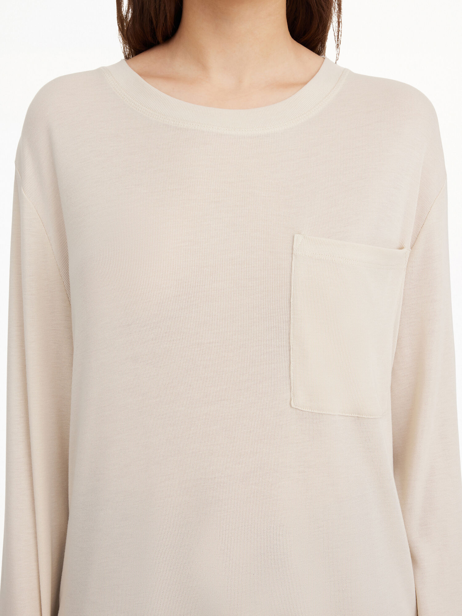 Najfatalniejszy By Malene Birger Fayeh Oversized Longsleeve Oyster Gray | PL_BB71892