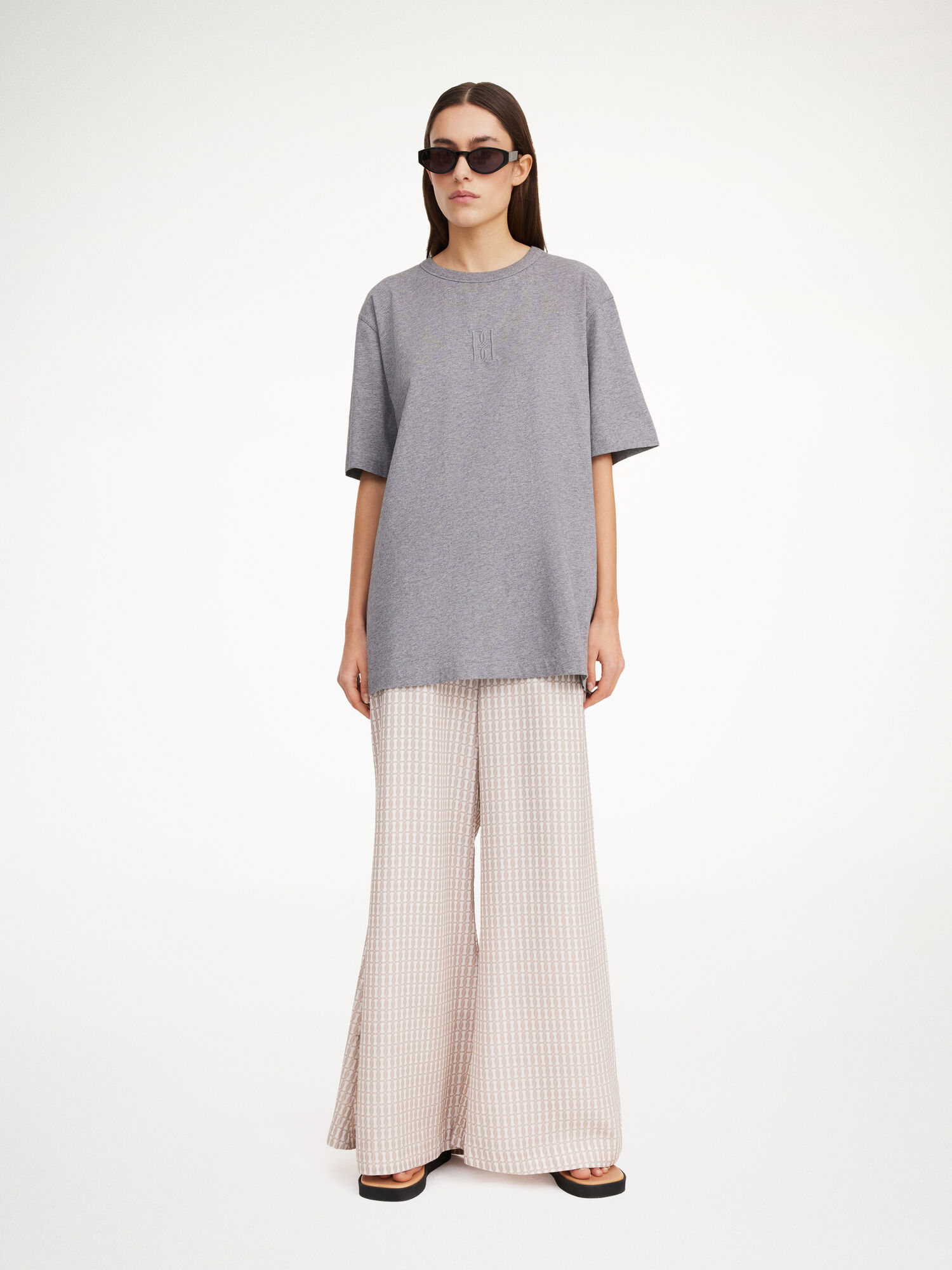 Najfatalniejszy By Malene Birger Fayeh Organic Cotton T-shirt Szare | PL_BB82156