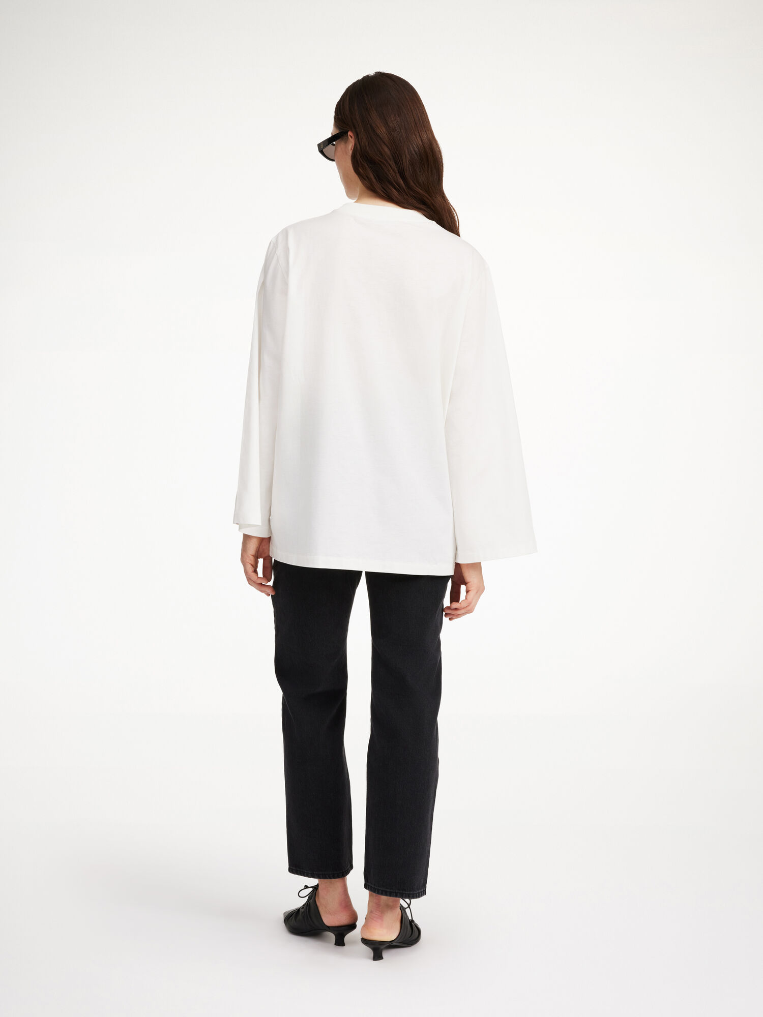 Najfatalniejszy By Malene Birger Fayeh Oversized Longsleeve Białe | PL_BB23894