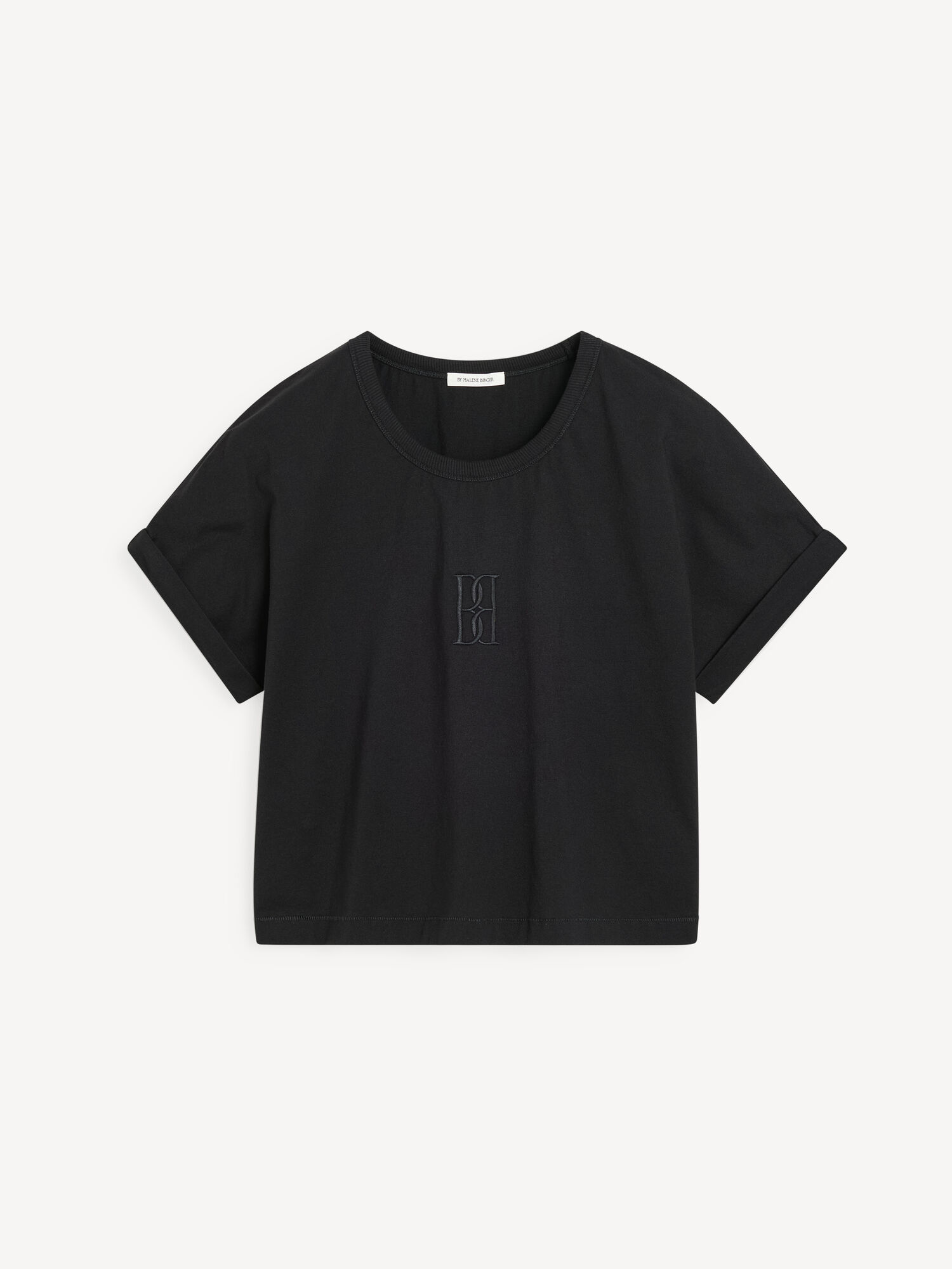 Najfatalniejszy By Malene Birger Hedalia Organic Cotton T-shirt Czarne | PL_BB51612