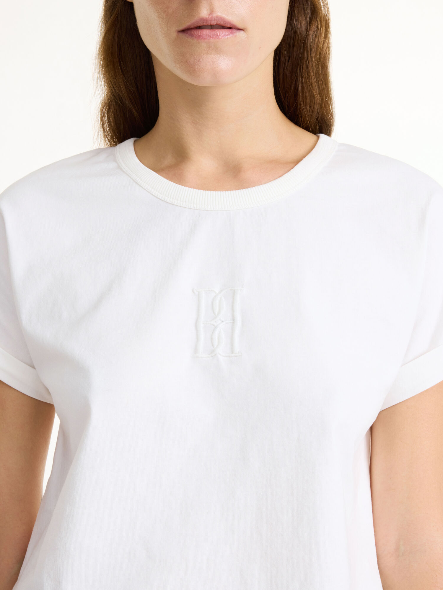 Najfatalniejszy By Malene Birger Hedalia Organic Cotton T-shirt Białe | PL_BB96311